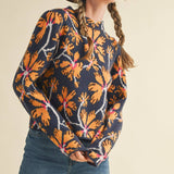 &MERCI - FLORAL MOCK NECK SWEATER MSW11101