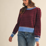 &MERCI - GEOMETRIC KNIT SWEATER MSW11118