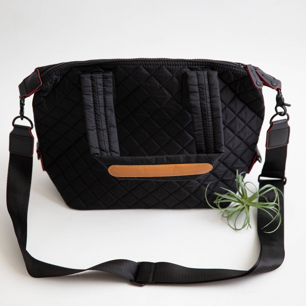 Quilted crossbody- black