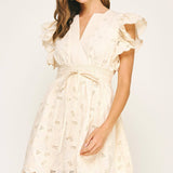 Strut & Bolt - Eyelet Cotton Lace Scallop Mini Dress
