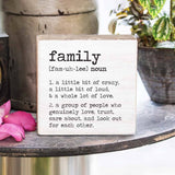 Rustic Marlin - Family Definition Decorative Wooden Block