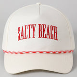 Fashion City - SALTY BEACH Lettering Embroidered Trucker Hat