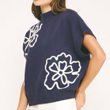 Strut & Bolt - Floral Embroidered Knit Top