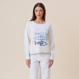 Able - AT2999 Sardine embroidered sweater