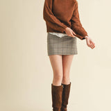 &MERCI - FLORAL KNIT PUFF SLEEVE SWEATER MSW10912
