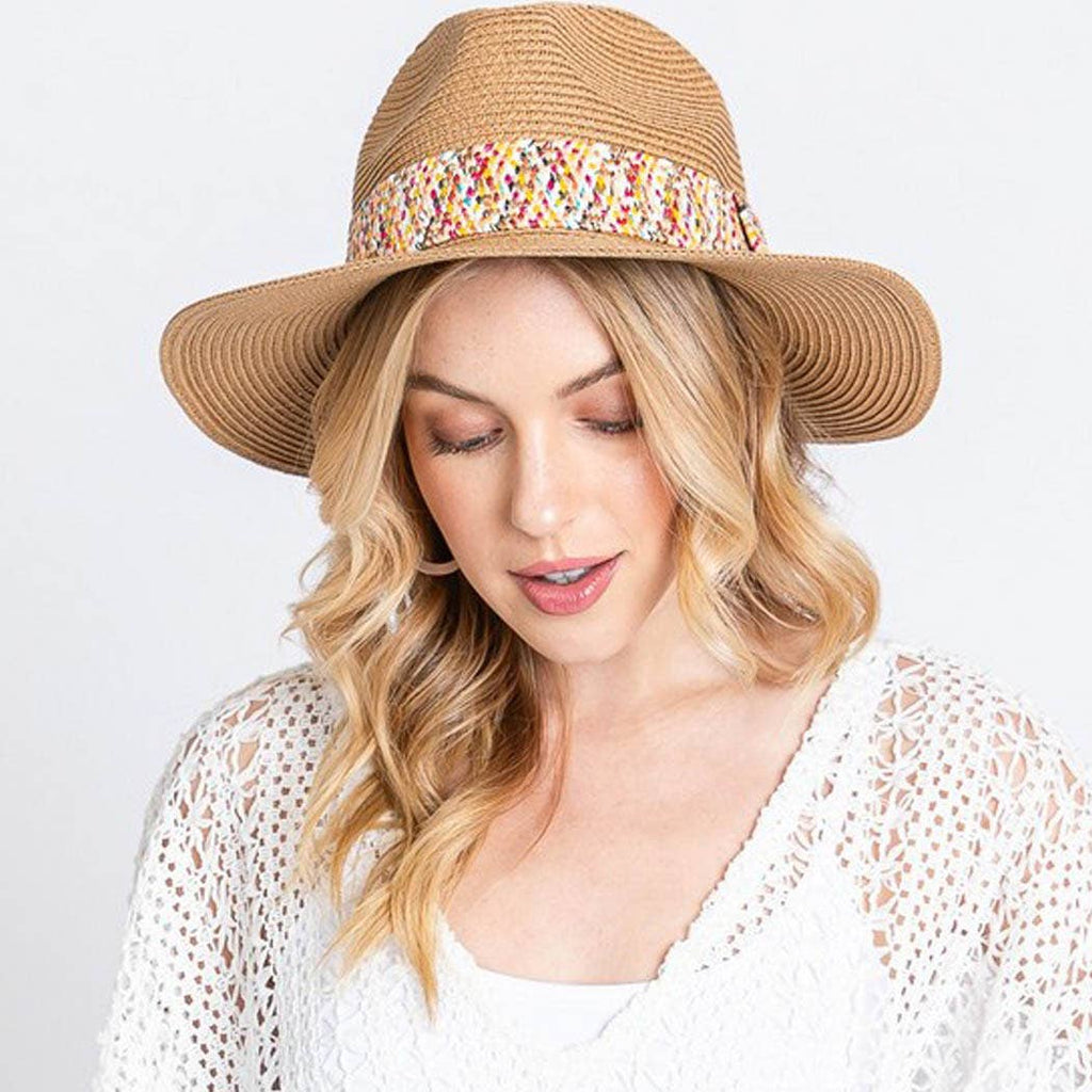 3AM BY H&D ACCESSORIES - MULTI COLOR STRAWBAND STRAW HAT