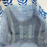Anju Jewelry - Handcrafted Canvas Bag with Block-Printed Seaside Serenity