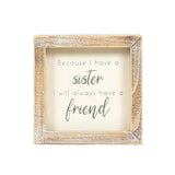Adams & Co. - 11959 - 5x5 wood frame sign (SISTER)  home decor gift