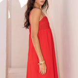 Strut & Bolt - Top Stitch Bustier Linen Midi Dress