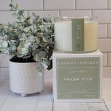 Legrify Inspired Luxury Candles & Home Fragrance - Fresh Figs Classic Glass 2 Wick Soy Candle