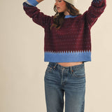 &MERCI - GEOMETRIC KNIT SWEATER MSW11118