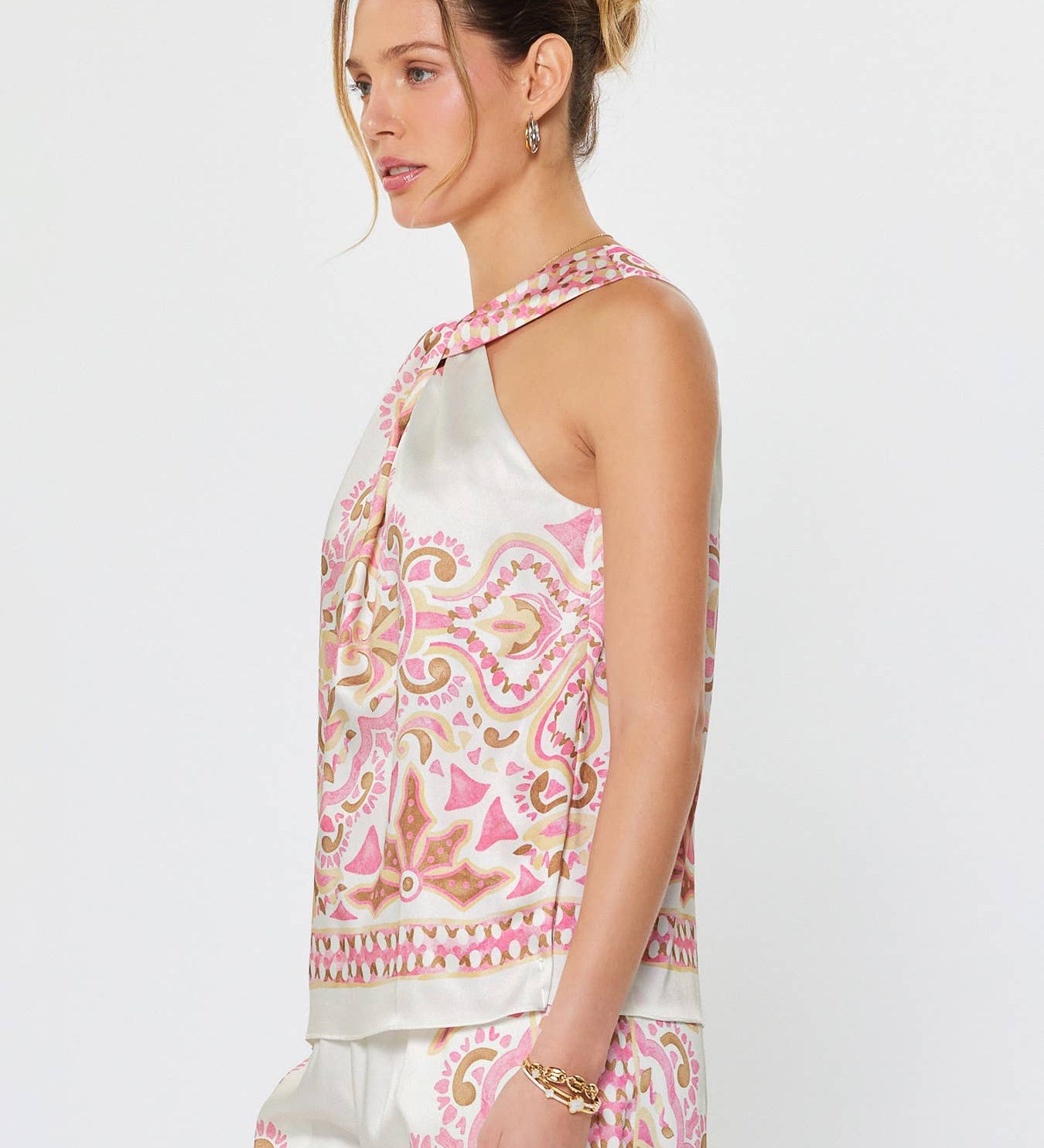 Current Air - Printed Halter Neck Top