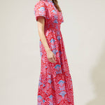 Sugarlips - Radiant Floral Belraj Poplin Maxi Dress
