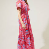 Sugarlips - Radiant Floral Belraj Poplin Maxi Dress