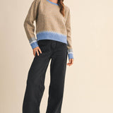 &MERCI - GEOMETRIC KNIT SWEATER MSW11118