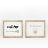 Adams & Co. - 50368 - 10x8 sign PMPKIN WITCHY Halloween & Fall wall sign