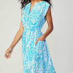 Current Air - Paisley Print Button Down MIdi Dress