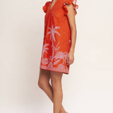 FLYING TOMATO - A printed woven mini dress - ID23342