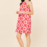 SKIES ARE BLUE - Embroidered Halter Mini Dress