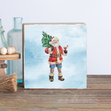 Rustic Marlin - Coastal Santa Decorative Wooden Block