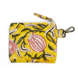 Anju Jewelry - Quilted Block-Printed Travel Pouch - Bright Dahlias