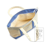 TRVL Design - Medium Tote - Coated Canvas Gingham Royal Trim