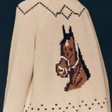 Rosa Clothing - Ocean Sailboat Jacquard Shawl Cardigan