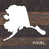 - STATE ROOTS SIGN / 6"x6" Reclaimed Wood Sign