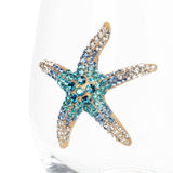 Abbott - Stemless Wine Glass with Jewel Starfish-4.5"H(16oz)