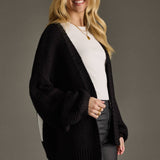 Panache Apparel Co. - Black Ski Knit Cardigan
