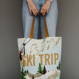 Panache Apparel Co. - Lt. Blue Ski Trip Scene Tote