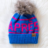 Panache Apparel Co. - Blue & Pink Apres Pom Hat