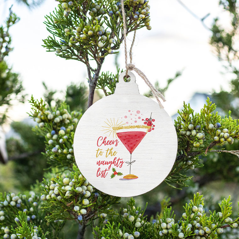 Rustic Marlin - Cheers to the Naughty List Bulb Ornament