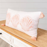 Audrey's Home & Gift - Pillow - Sea Shell Embroidery And Tassels (PC)