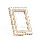 Adams & Co. - 11844 - 8x10x1 wood photo frame (SCALLOP) ntrl/wh (5x7) pic
