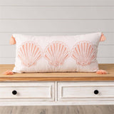 Audrey's Home & Gift - Pillow - Sea Shell Embroidery And Tassels (PC)