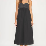 Strut & Bolt - Top Stitch Bustier Linen Midi Dress