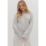 STYLE USA - Solid long sleeve sweater knit Top