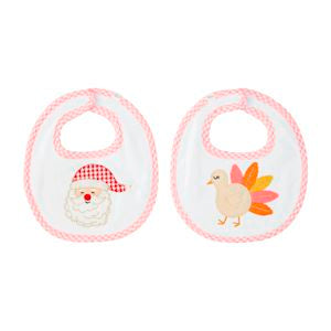 Girl Turkey/Santa Bib