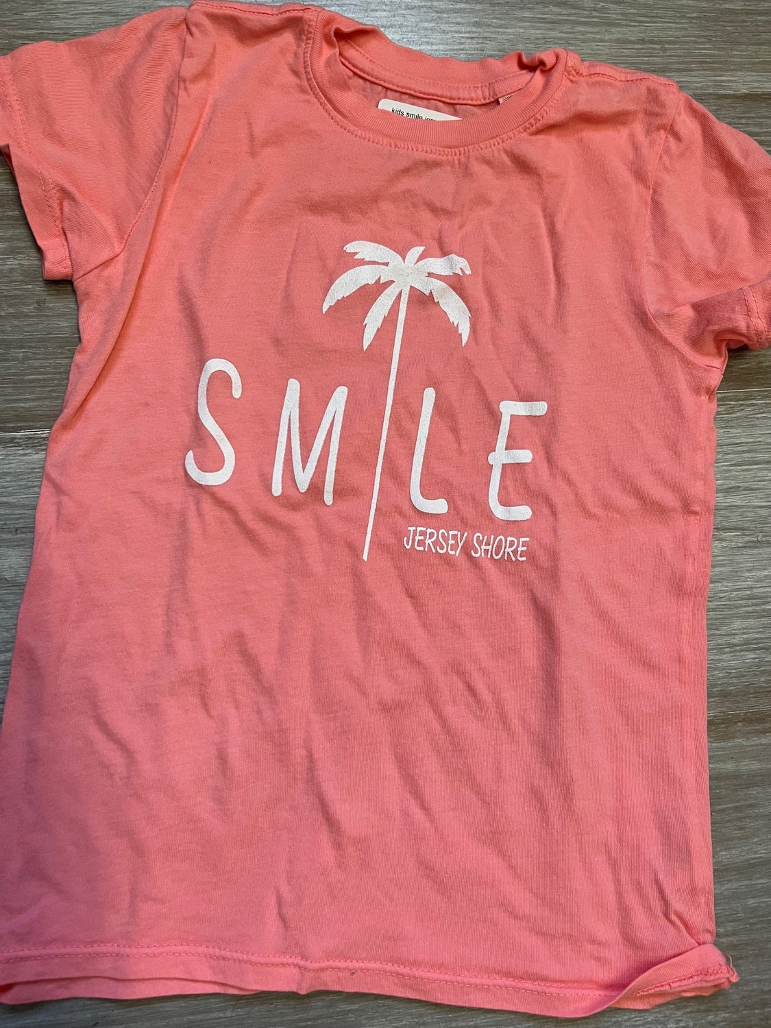 kids coral smile jersey shore tee