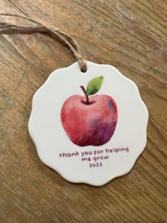 Ceramic Teacher Ornament 2022