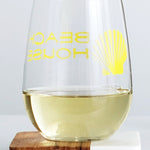 Stemless Beach House Wine Glass