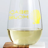 Stemless Beach House Wine Glass