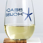 Stemless Beach House Wine Glass