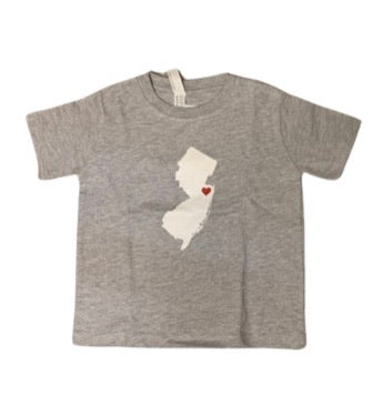 New Jersey with heart toddler tee