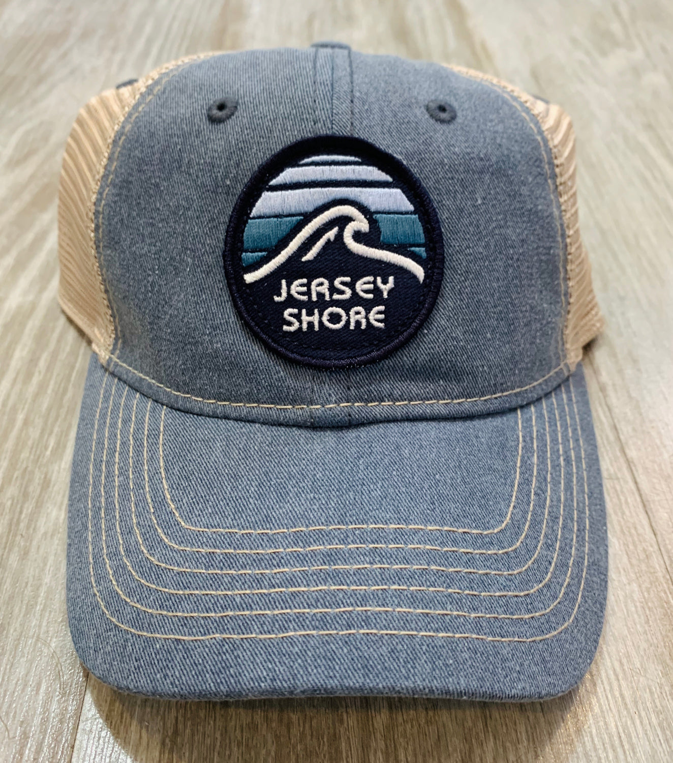 Blue 84 Jersey Shore wave patch hat