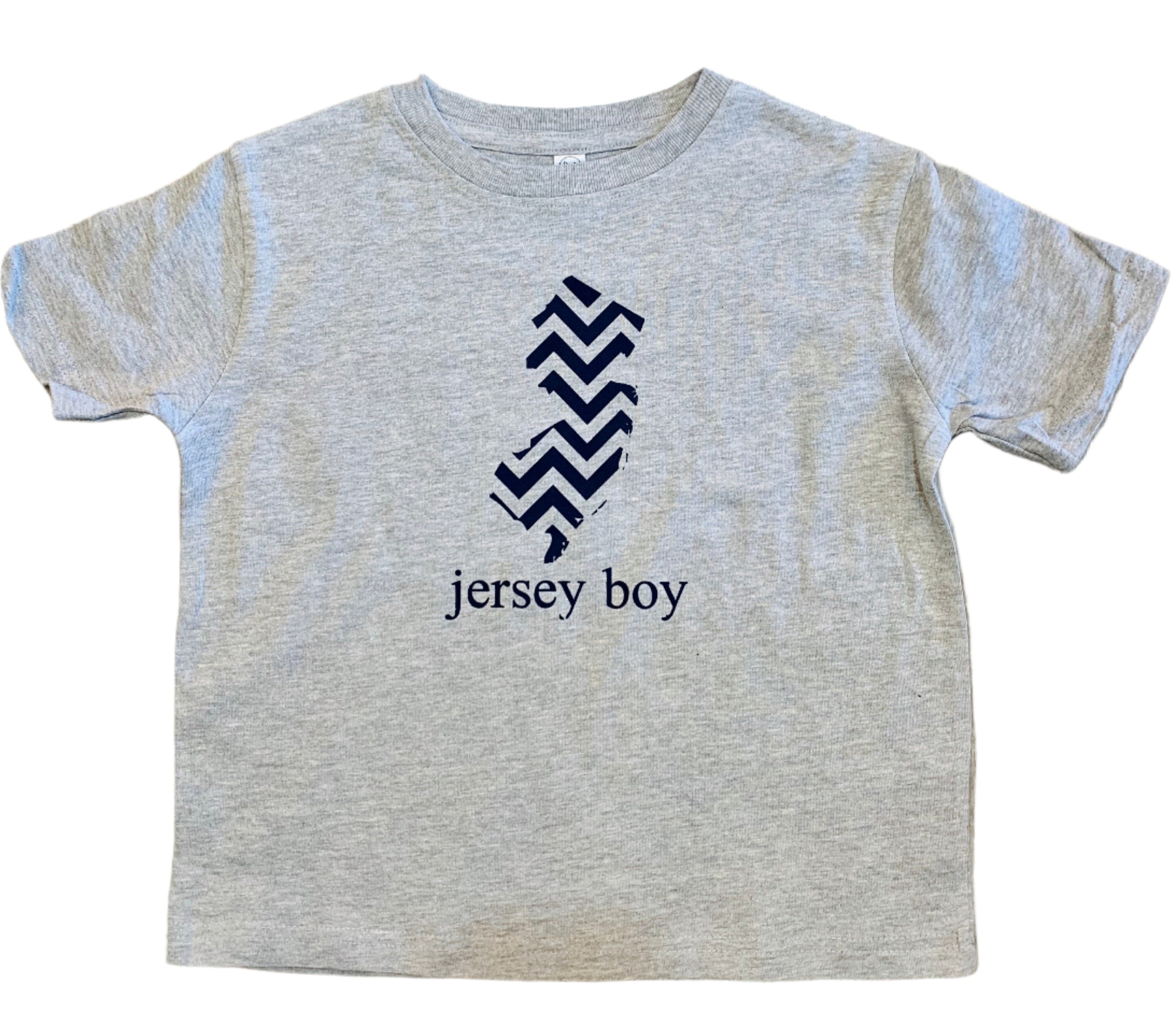 Jersey Boy w chevron state of NJ boys tee