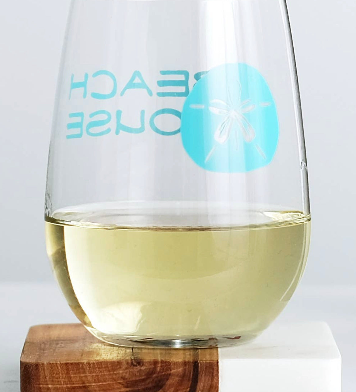 Stemless Beach House Wine Glass