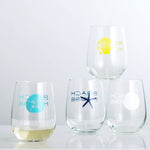 Stemless Beach House Wine Glass