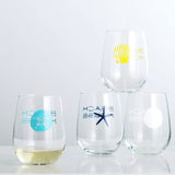 Stemless Beach House Wine Glass